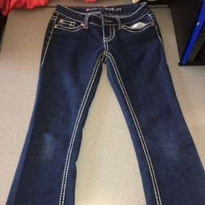 Dark Rinse Blue Asphalt Boot Cut Jeans